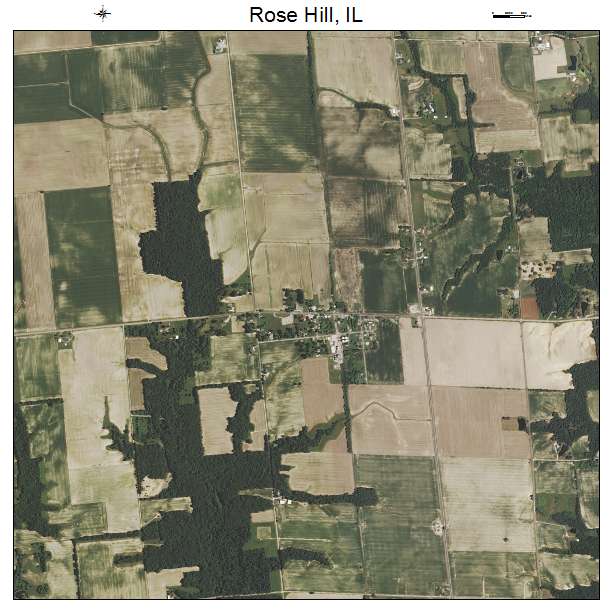 Rose Hill, IL air photo map