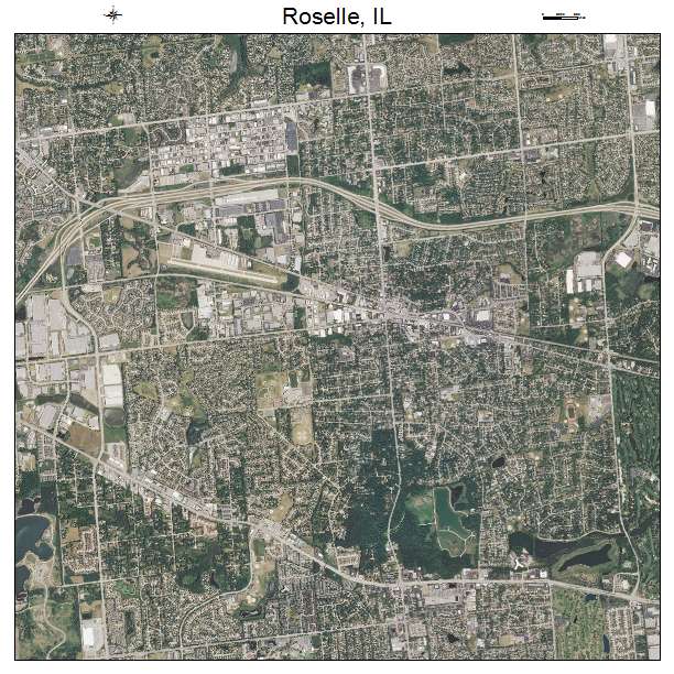 Roselle, IL air photo map