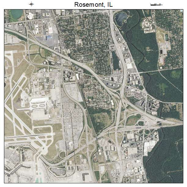 Aerial Photography Map of Rosemont, IL Illinois