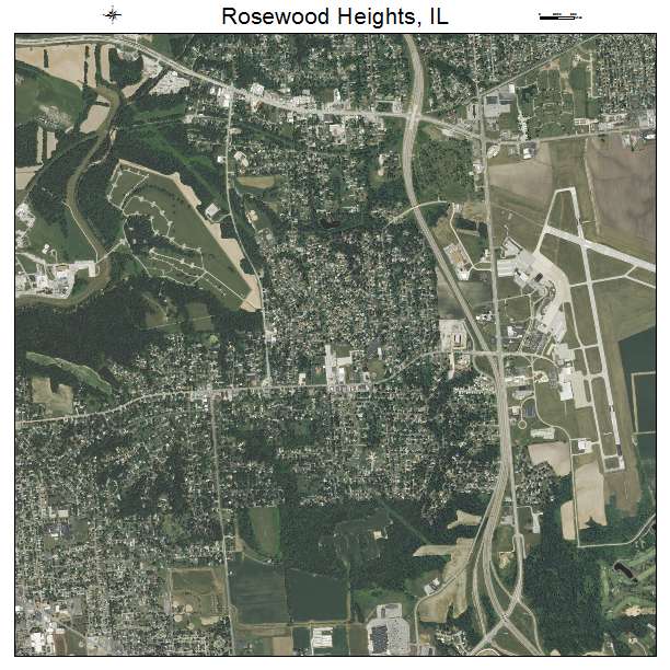 Rosewood Heights, IL air photo map