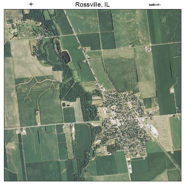 Rossville, IL air photo map