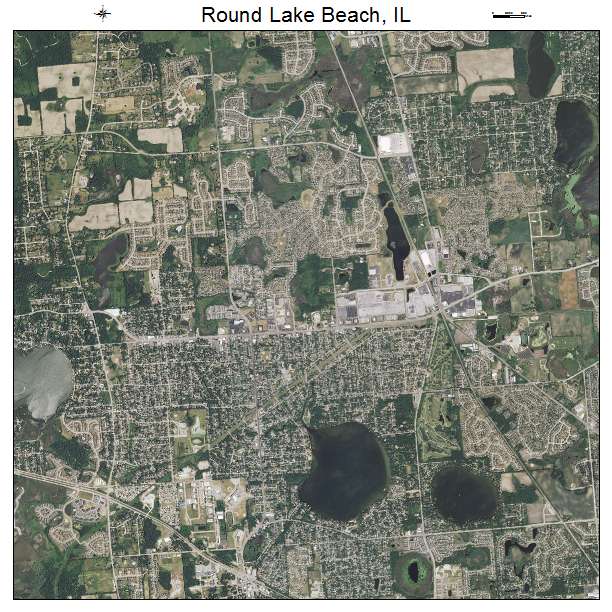 Round Lake Beach, IL air photo map
