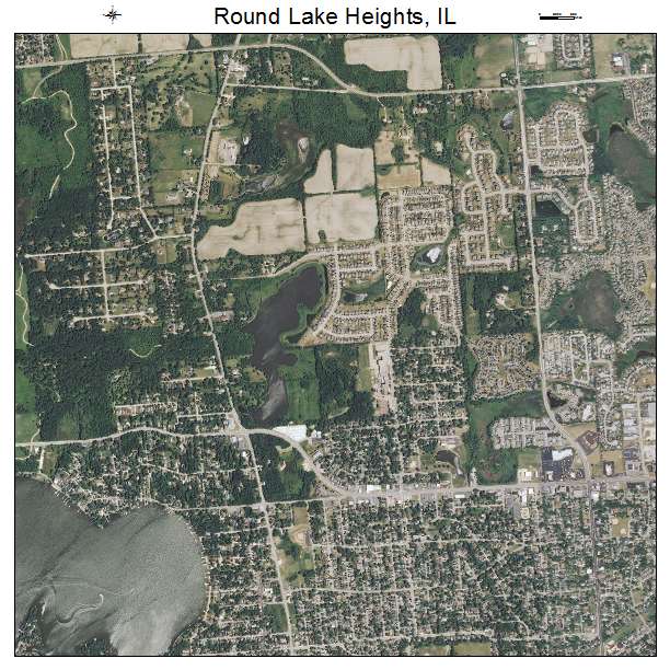 Round Lake Heights, IL air photo map