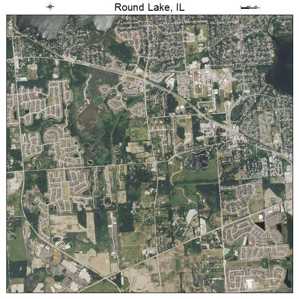 Round Lake, IL air photo map