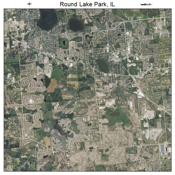 Round Lake Park, IL air photo map