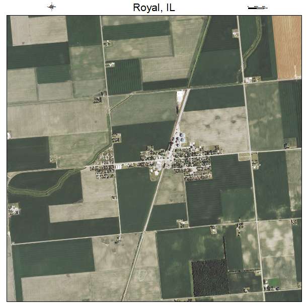 Royal, IL air photo map