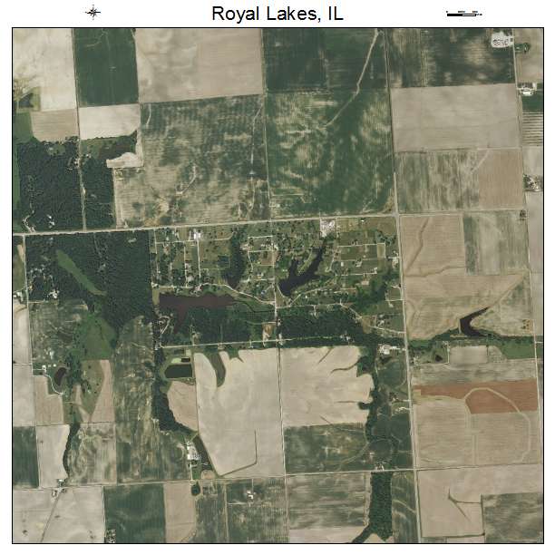 Royal Lakes, IL air photo map