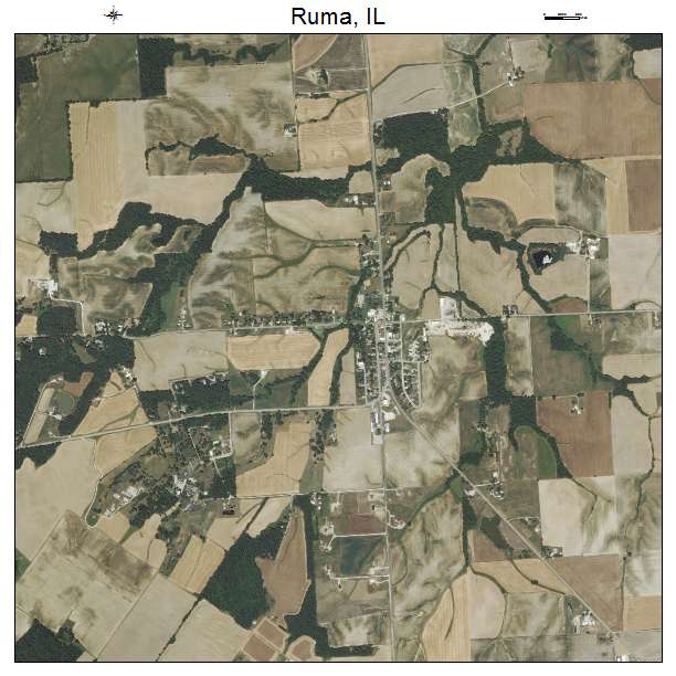 Ruma, IL air photo map