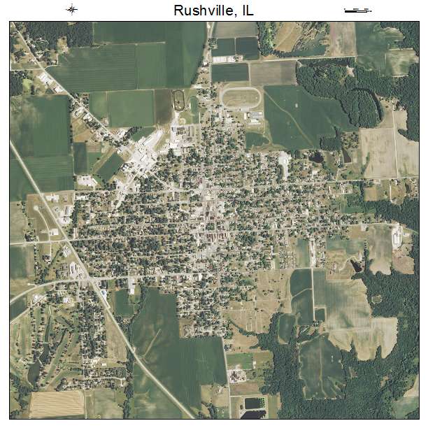 Rushville, IL air photo map
