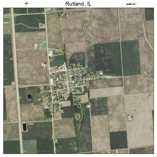 Rutland, IL air photo map