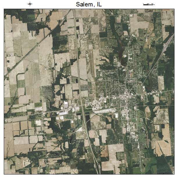 Salem, IL air photo map