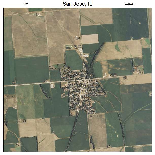 San Jose, IL air photo map