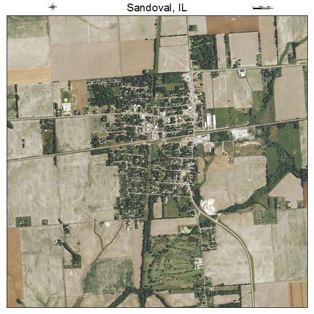 Sandoval, IL air photo map