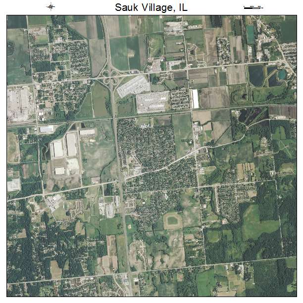 Sauk Village, IL air photo map