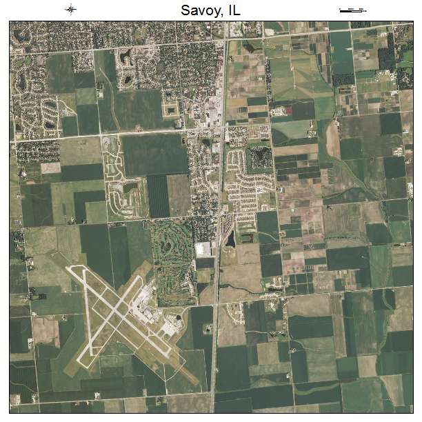 Savoy, IL air photo map