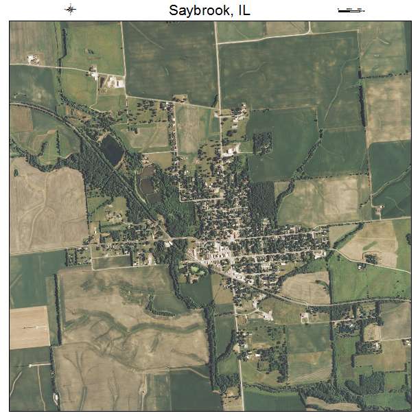 Saybrook, IL air photo map