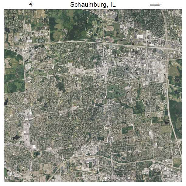 Schaumburg, IL air photo map