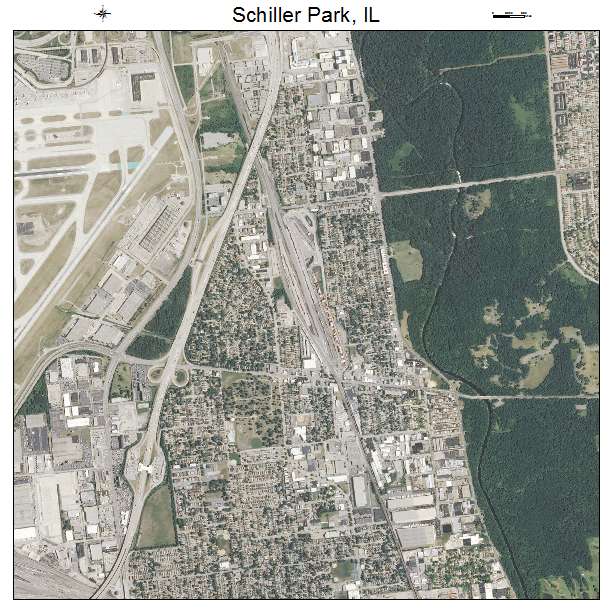 Schiller Park, IL air photo map