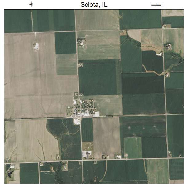 Sciota, IL air photo map