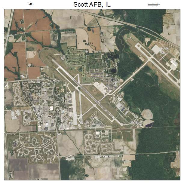 Scott AFB, IL air photo map