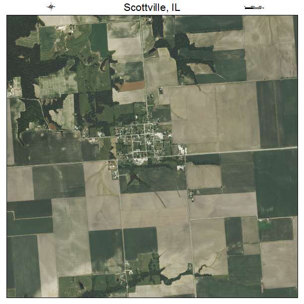 Scottville, IL air photo map