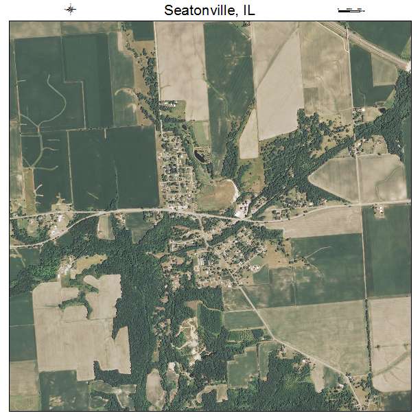 Seatonville, IL air photo map