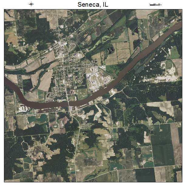 Seneca, IL air photo map