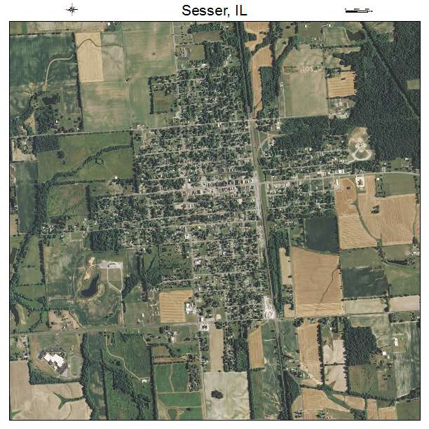 Sesser, IL air photo map