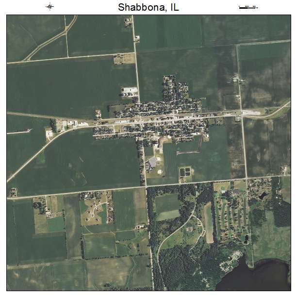 Shabbona, IL air photo map