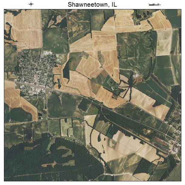 Shawneetown, IL air photo map