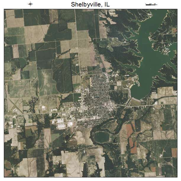 Shelbyville, IL air photo map
