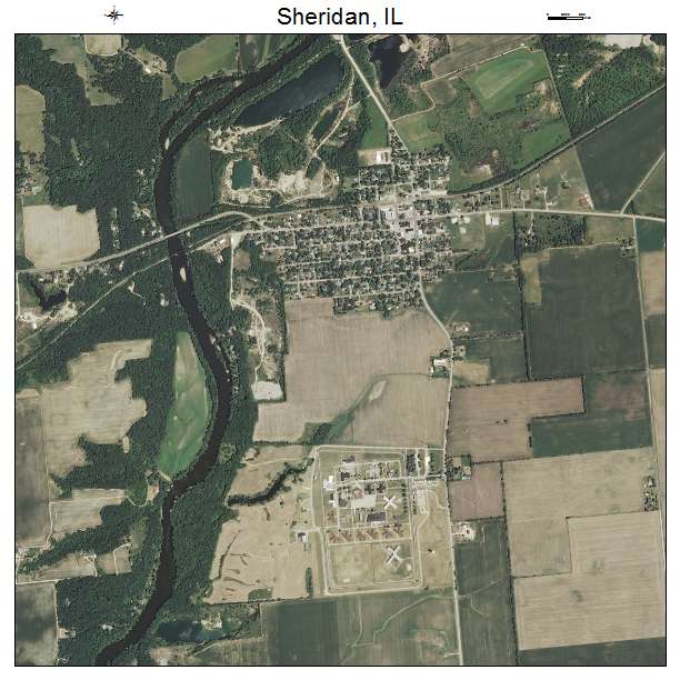 Sheridan, IL air photo map