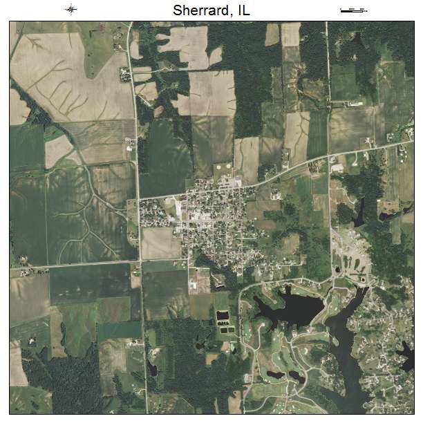Sherrard, IL air photo map