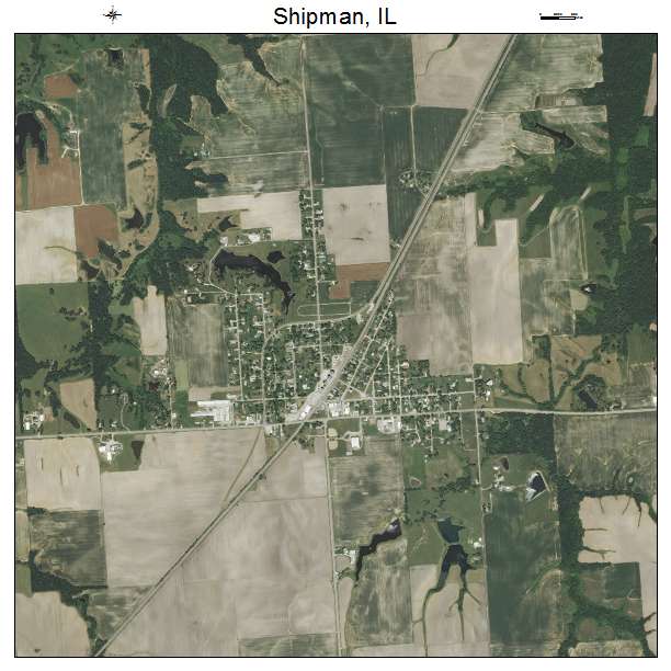 Shipman, IL air photo map