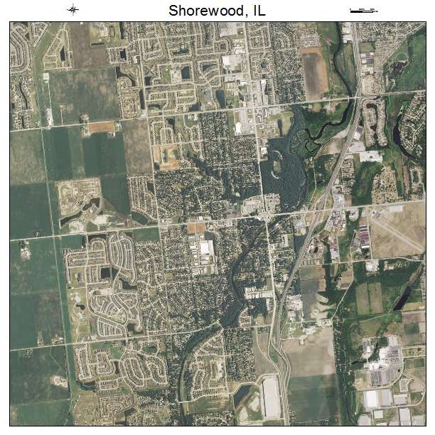 Shorewood, IL air photo map