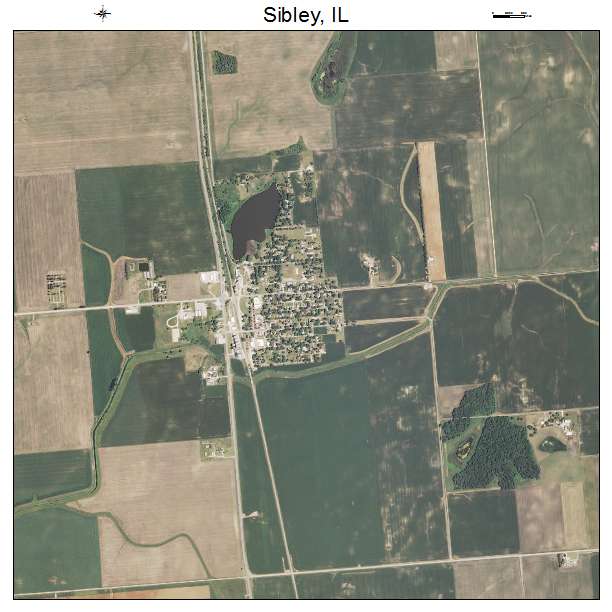 Aerial Photography Map of Sibley, IL Illinois