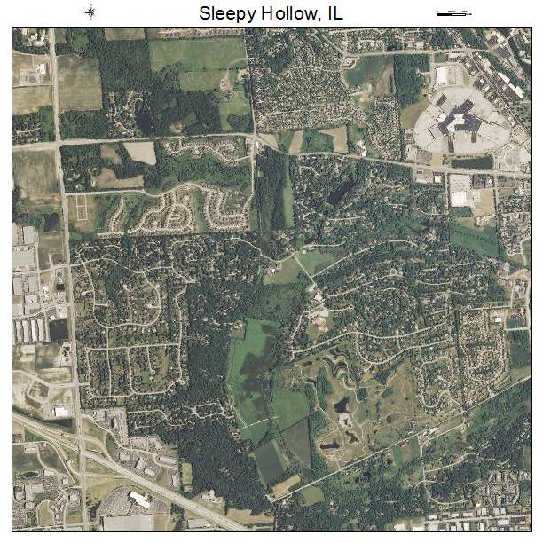 Sleepy Hollow, IL air photo map