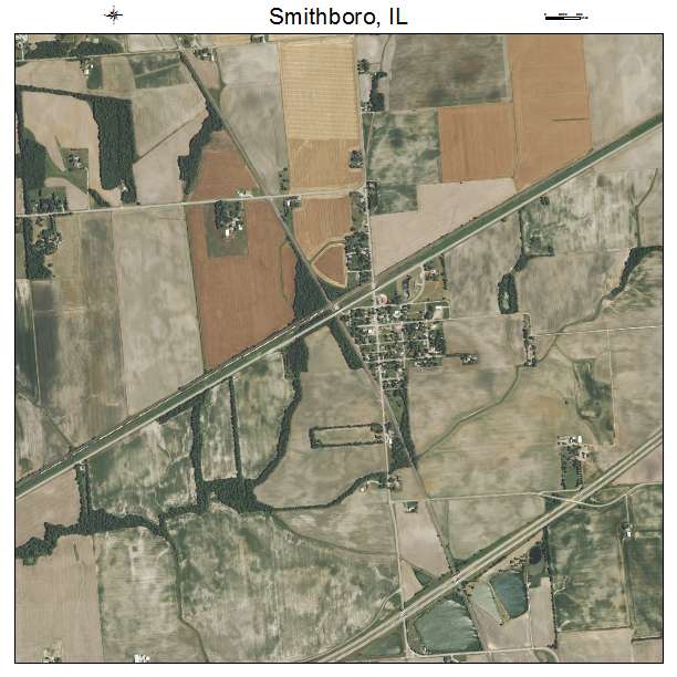 Smithboro, IL air photo map