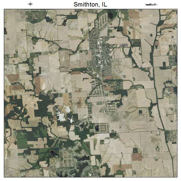 Smithton, IL air photo map