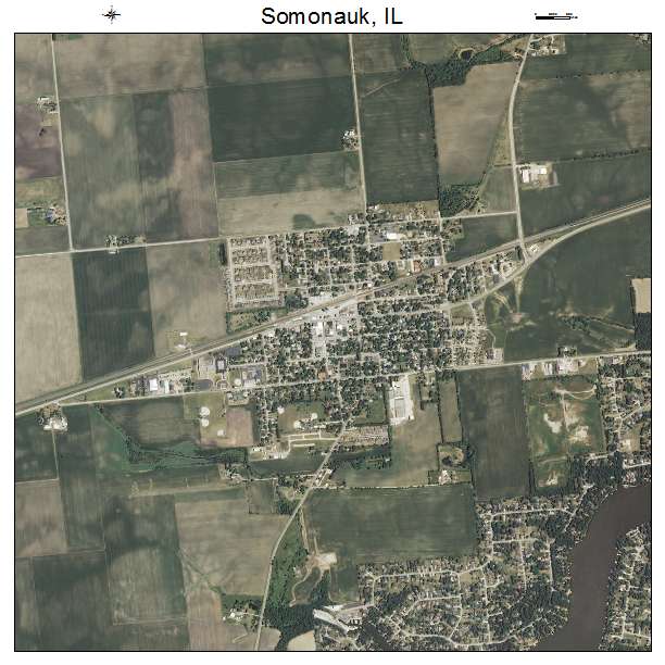 Somonauk, IL air photo map