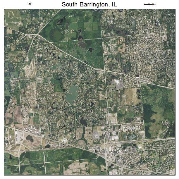 Aerial Photography Map of South Barrington, IL Illinois
