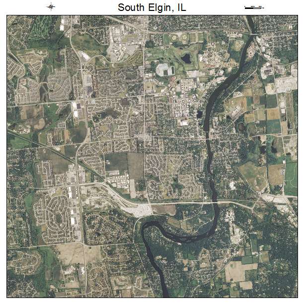 South Elgin, IL air photo map
