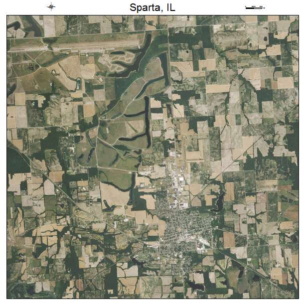 Sparta, IL air photo map