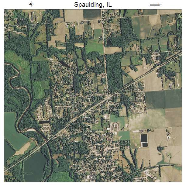 Spaulding, IL air photo map