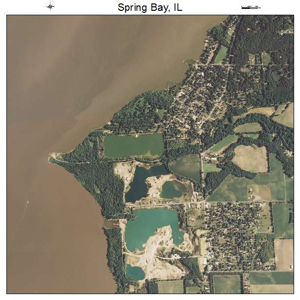 Spring Bay, IL air photo map