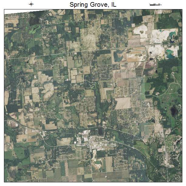 Spring Grove, IL air photo map