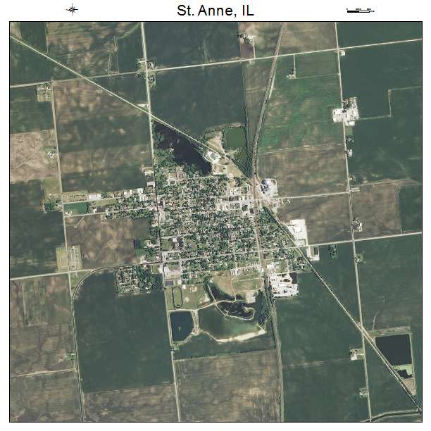 St Anne, IL air photo map
