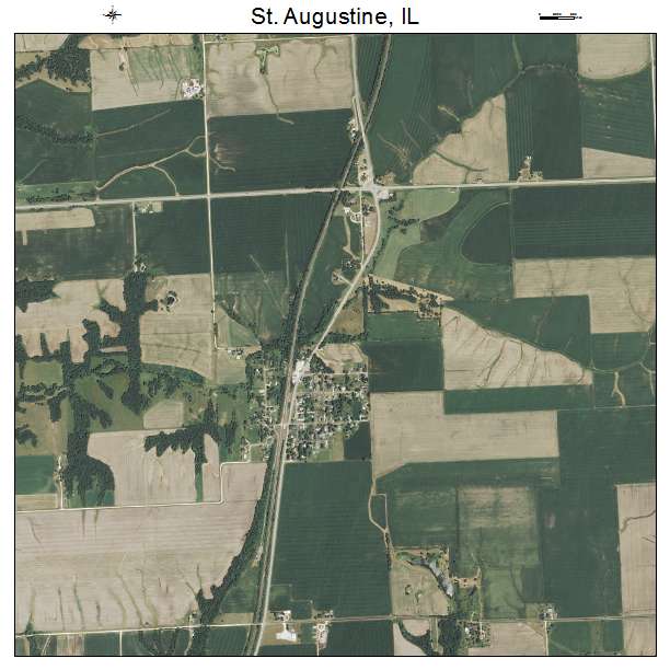 St Augustine, IL air photo map