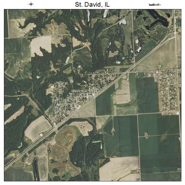 St David, IL air photo map