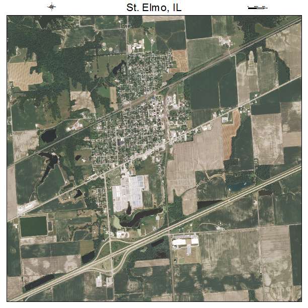 St Elmo, IL air photo map